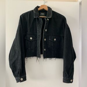 ZARA Cropped Denim Jacket